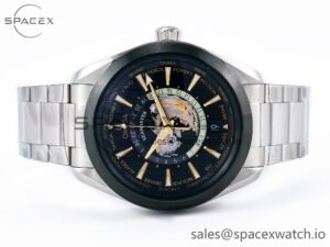 Aqua Terra GMT Worldtimer 150M 43mm 24 VSF 1:1 Best Edition Green Dial on SS Bracelet A8938 Super Clone - Image 8