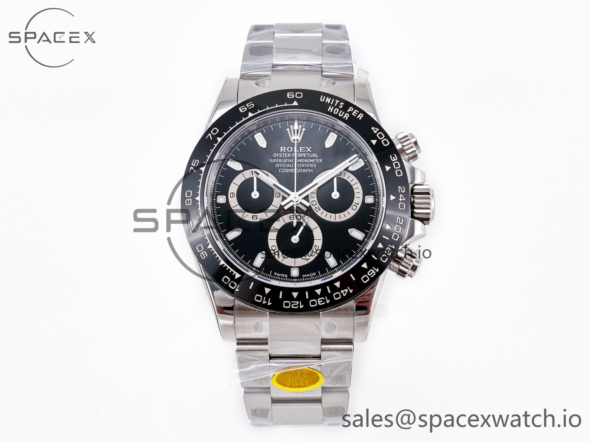 IMG_4169 拷贝 Daytona 116500 LN 904L SS Case ZF 1:1 Best Edition Black Dial On 904L SS Bracelet SH4130 - Image 1