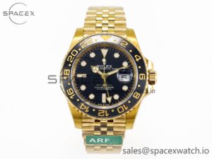 GMT-Master II 126718 GRNR ARF 1:1 Best Edition Black Dial on YG Jubilee Bracelet SH3285 CHS