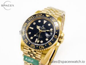 GMT-Master II 126718 GRNR ARF 1:1 Best Edition Black Dial on YG Jubilee Bracelet SH3285 CHS - Image 4