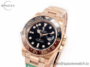 GMT-Master II 126715 CHNR ARF 1:1 Best Edition Black Dial on RG Bracelet SH3285 CHS - Image 4