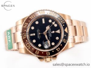 GMT-Master II 126715 CHNR ARF 1:1 Best Edition Black Dial on RG Bracelet SH3285 CHS - Image 7