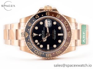 GMT-Master II 126715 CHNR ARF 1:1 Best Edition Black Dial on RG Bracelet SH3285 CHS - Image 8