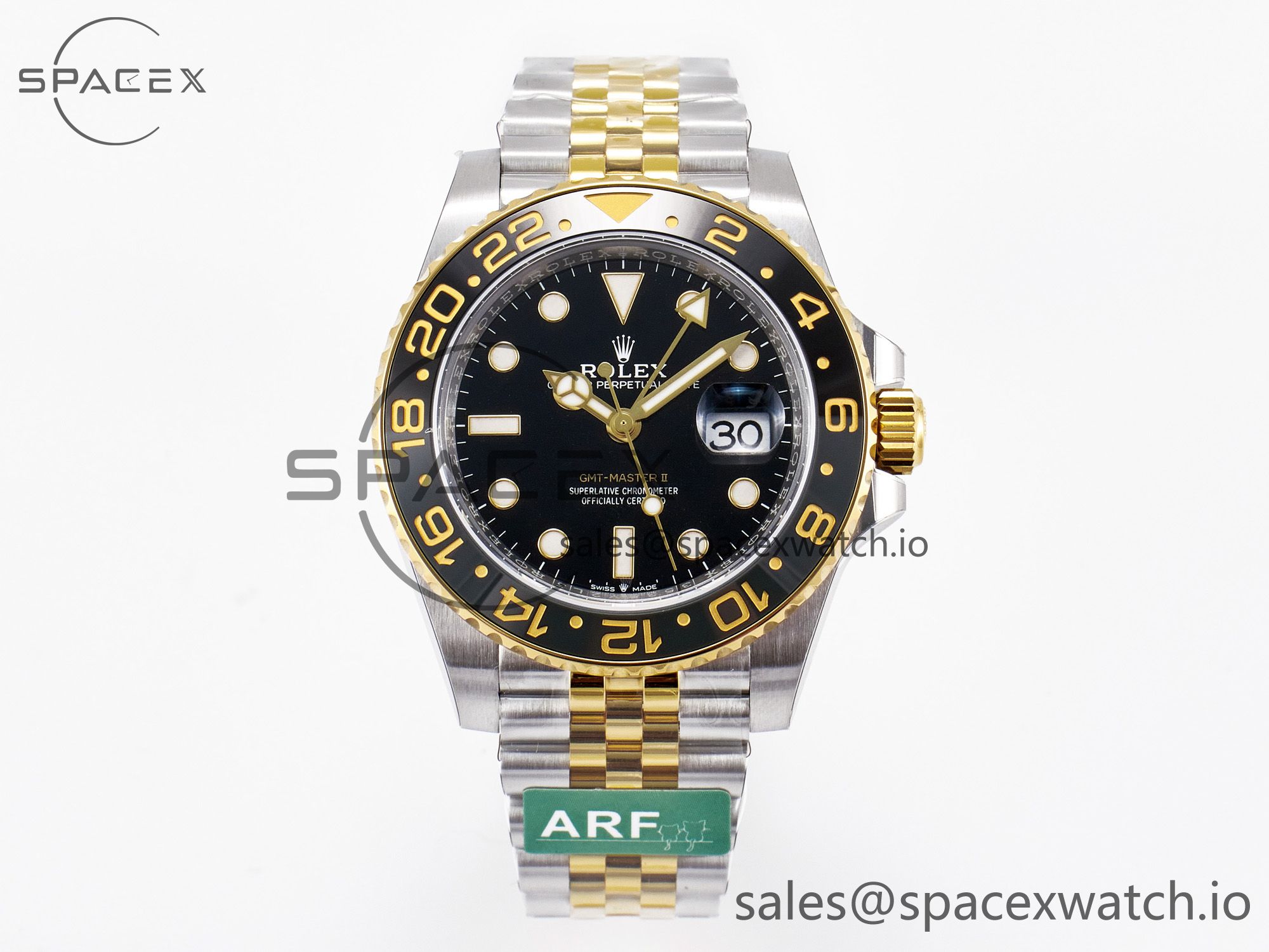 IMG_4411 拷贝 GMT-Master II 126713 GRNR ARF 1:1 Best Edition Black Dial on YG/SS Jubilee Bracelet SH3285 CHS - Image 1