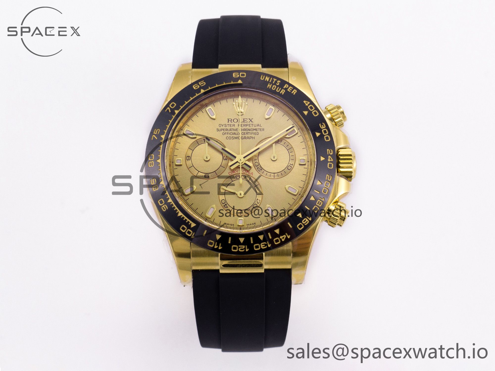 IMG_4685 拷贝 Daytona 116518 Clean 1:1 Best Edition YG Dial on Oysterflex Strap SA4130 - Image 1