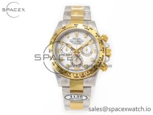 Daytona 116503 LN SS/YG Clean 1:1 Best Edition White Pearl Diamonds Dial on SS/YG Bracelet SA4130