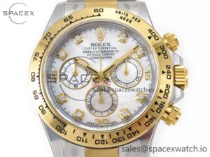 Daytona 116503 LN SS/YG Clean 1:1 Best Edition White Pearl Diamonds Dial on SS/YG Bracelet SA4130 - Image 2