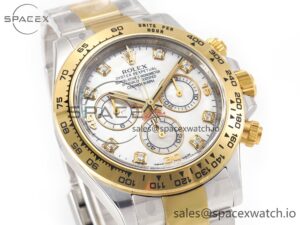 Daytona 116503 LN SS/YG Clean 1:1 Best Edition White Pearl Diamonds Dial on SS/YG Bracelet SA4130 - Image 3