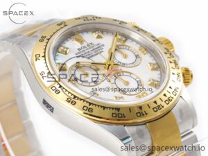 Daytona 116503 LN SS/YG Clean 1:1 Best Edition White Pearl Diamonds Dial on SS/YG Bracelet SA4130 - Image 6