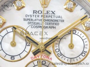 Daytona 116503 LN SS/YG Clean 1:1 Best Edition White Pearl Diamonds Dial on SS/YG Bracelet SA4130 - Image 10