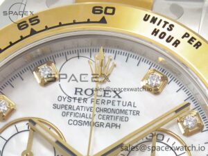Daytona 116503 LN SS/YG Clean 1:1 Best Edition White Pearl Diamonds Dial on SS/YG Bracelet SA4130 - Image 9