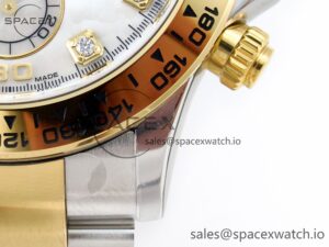 Daytona 116503 LN SS/YG Clean 1:1 Best Edition White Pearl Diamonds Dial on SS/YG Bracelet SA4130 - Image 13