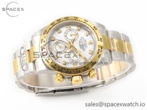 Daytona 116503 LN SS/YG Clean 1:1 Best Edition White Pearl Diamonds Dial on SS/YG Bracelet SA4130 - Image 7