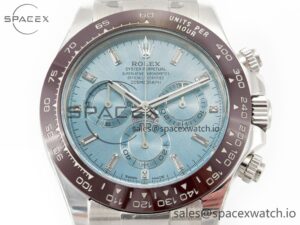 Daytona 116506 Clean 1:1 Best Edition Ice Blue Dial Crystal Markers on SS Bracelet SA4130 V2 - Image 2