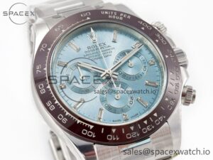 Daytona 116506 Clean 1:1 Best Edition Ice Blue Dial Crystal Markers on SS Bracelet SA4130 V2 - Image 3