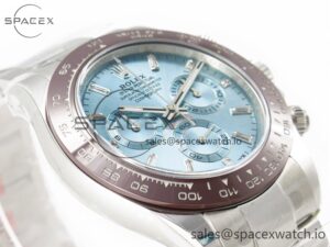 Daytona 116506 Clean 1:1 Best Edition Ice Blue Dial Crystal Markers on SS Bracelet SA4130 V2 - Image 6