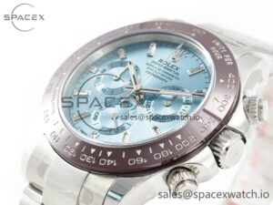 Daytona 116506 Clean 1:1 Best Edition Ice Blue Dial Crystal Markers on SS Bracelet SA4130 V2 - Image 5
