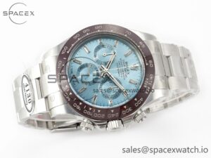 Daytona 116506 Clean 1:1 Best Edition Ice Blue Dial Crystal Markers on SS Bracelet SA4130 V2 - Image 7