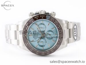 Daytona 116506 Clean 1:1 Best Edition Ice Blue Dial Crystal Markers on SS Bracelet SA4130 V2 - Image 8