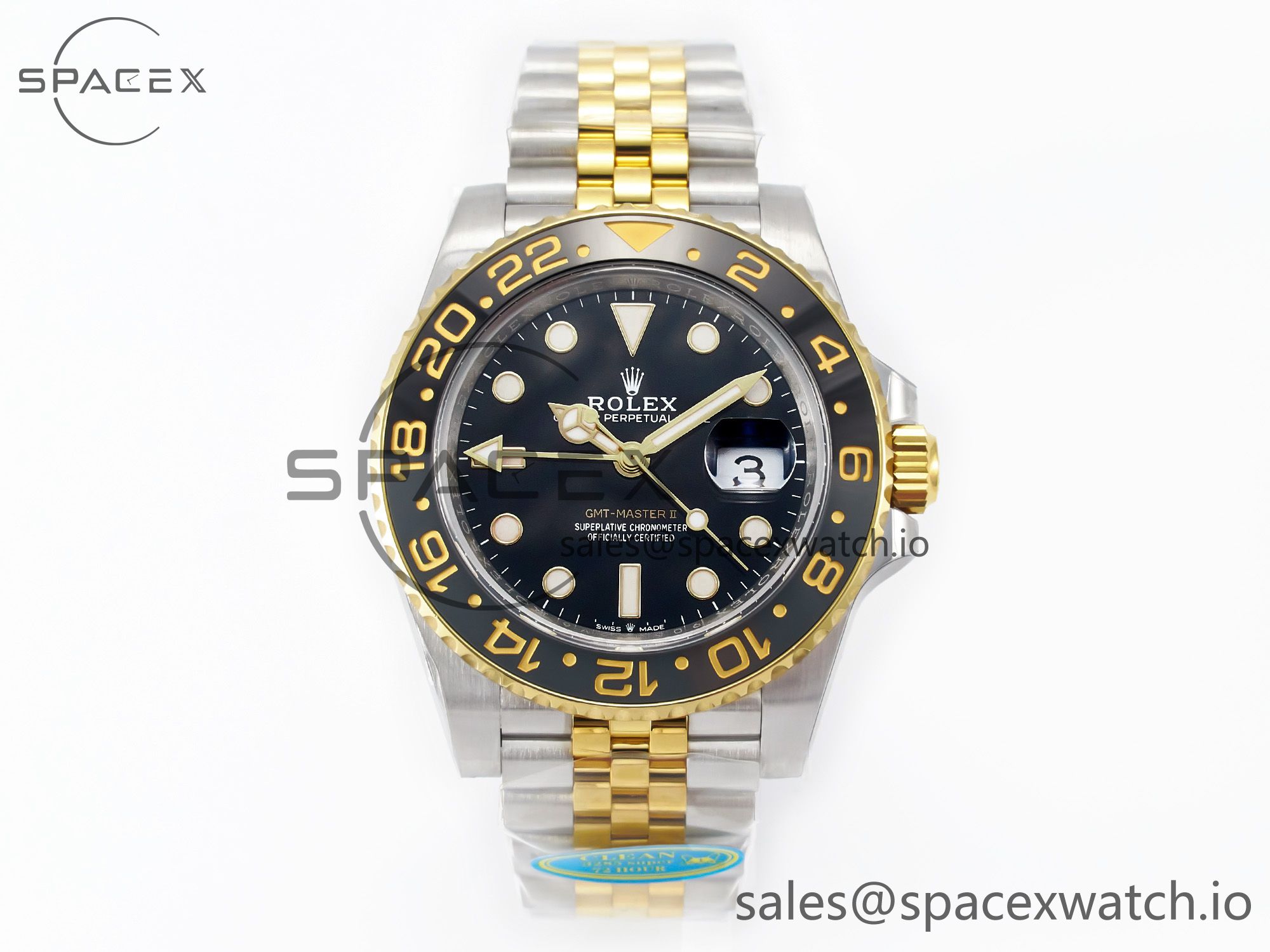 IMG_5338 拷贝 GMT Master II 126713 904L SS Clean 1:1 Best Edition Black Dial on Jubilee Bracelet DD3285 - Image 1