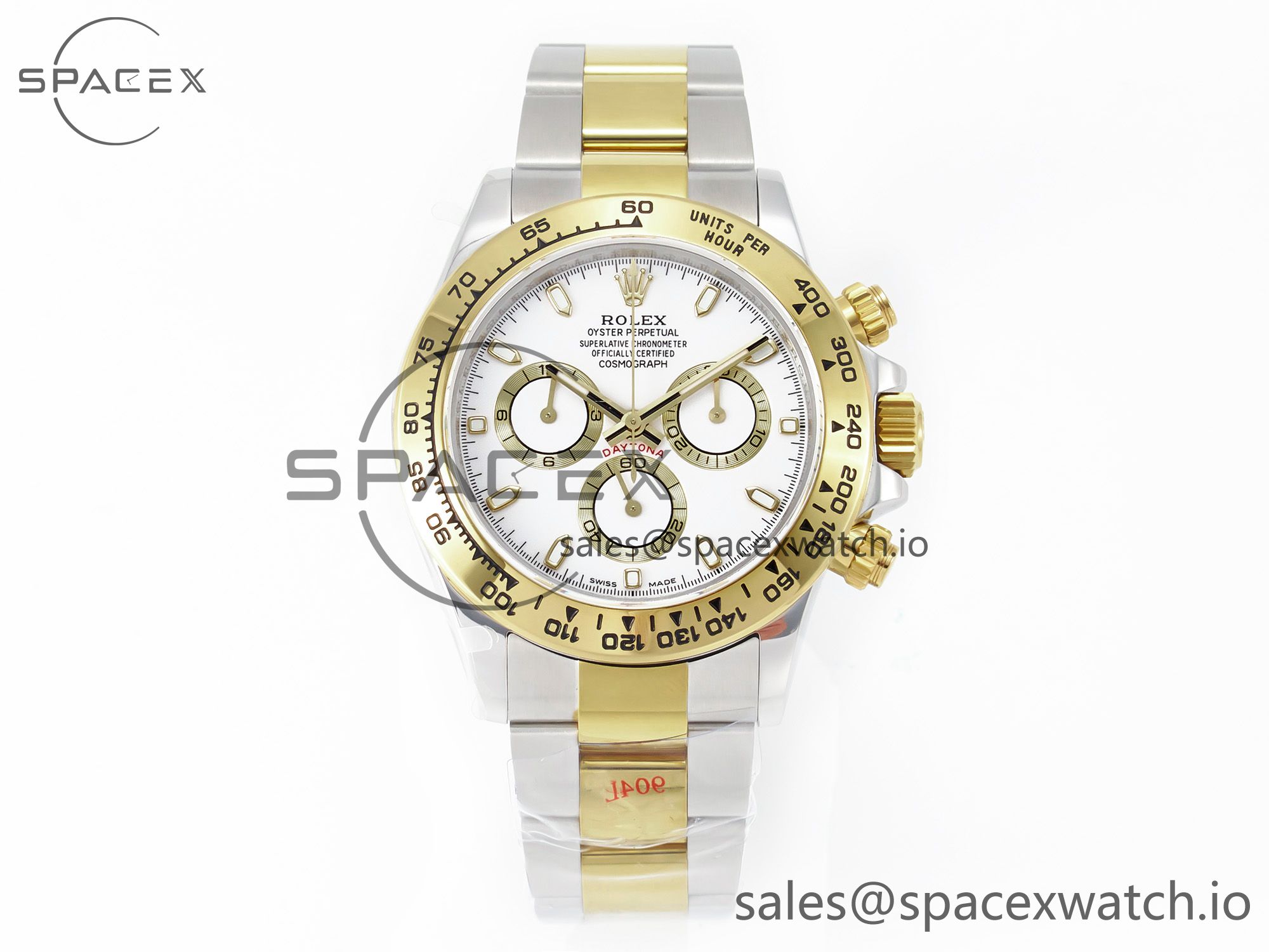 IMG_5449 拷贝 Daytona 116503 QF 1:1 Best Edition White Dial on SS/YG Bracelet SH4130 V3 (Gain Weight) - Image 1