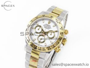 Daytona 116503 QF 1:1 Best Edition White Dial on SS/YG Bracelet SH4130 V3 (Gain Weight) - Image 4