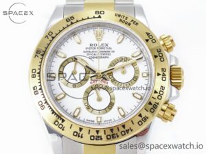 Daytona 116503 QF 1:1 Best Edition White Dial on SS/YG Bracelet SH4130 V3 (Gain Weight) - Image 2
