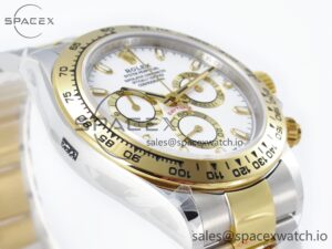 Daytona 116503 QF 1:1 Best Edition White Dial on SS/YG Bracelet SH4130 V3 (Gain Weight) - Image 6