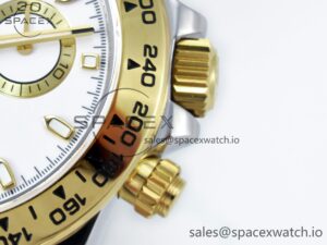 Daytona 116503 QF 1:1 Best Edition White Dial on SS/YG Bracelet SH4130 V3 (Gain Weight) - Image 12