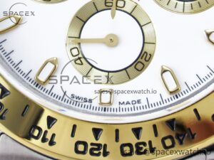 Daytona 116503 QF 1:1 Best Edition White Dial on SS/YG Bracelet SH4130 V3 (Gain Weight) - Image 11