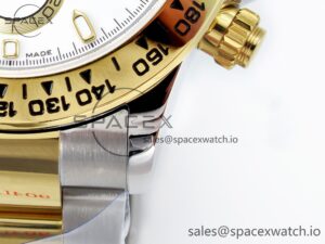 Daytona 116503 QF 1:1 Best Edition White Dial on SS/YG Bracelet SH4130 V3 (Gain Weight) - Image 13