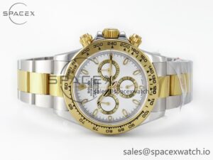 Daytona 116503 QF 1:1 Best Edition White Dial on SS/YG Bracelet SH4130 V3 (Gain Weight) - Image 8