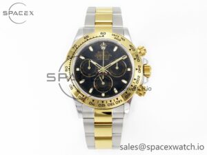 Daytona 116503 QF 1:1 Best Edition Black Dial on SS/YG Bracelet SH4130 V3 (Gain Weight)