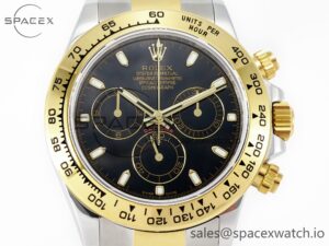 Daytona 116503 QF 1:1 Best Edition Black Dial on SS/YG Bracelet SH4130 V3 (Gain Weight) - Image 2