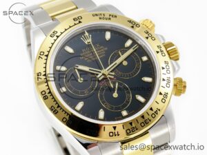 Daytona 116503 QF 1:1 Best Edition Black Dial on SS/YG Bracelet SH4130 V3 (Gain Weight) - Image 3