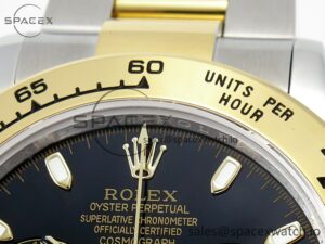 Daytona 116503 QF 1:1 Best Edition Black Dial on SS/YG Bracelet SH4130 V3 (Gain Weight) - Image 9
