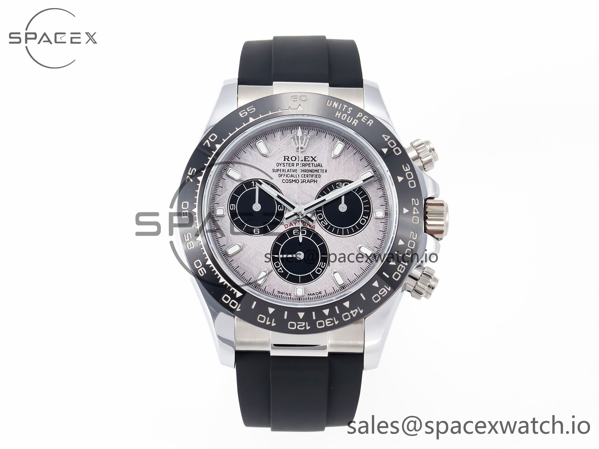 IMG_5505 拷贝 Daytona 116519 QF 1:1 Best Edition Meteorite Dial on Oysterflex Strap SH4130 V3 (Gain Weight) - Image 1