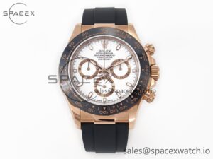 Daytona 116515 QF 1:1 Best Edition White Dial on Oysterflex Strap SH4130 V3 (Gain Weight)