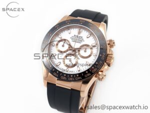 Daytona 116515 QF 1:1 Best Edition White Dial on Oysterflex Strap SH4130 V3 (Gain Weight) - Image 4
