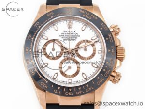 Daytona 116515 QF 1:1 Best Edition White Dial on Oysterflex Strap SH4130 V3 (Gain Weight) - Image 2