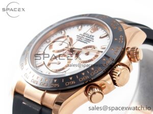Daytona 116515 QF 1:1 Best Edition White Dial on Oysterflex Strap SH4130 V3 (Gain Weight) - Image 5