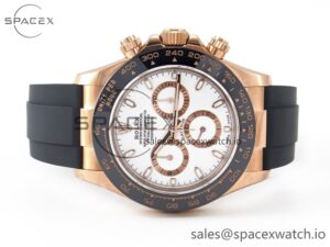 Daytona 116515 QF 1:1 Best Edition White Dial on Oysterflex Strap SH4130 V3 (Gain Weight) - Image 8