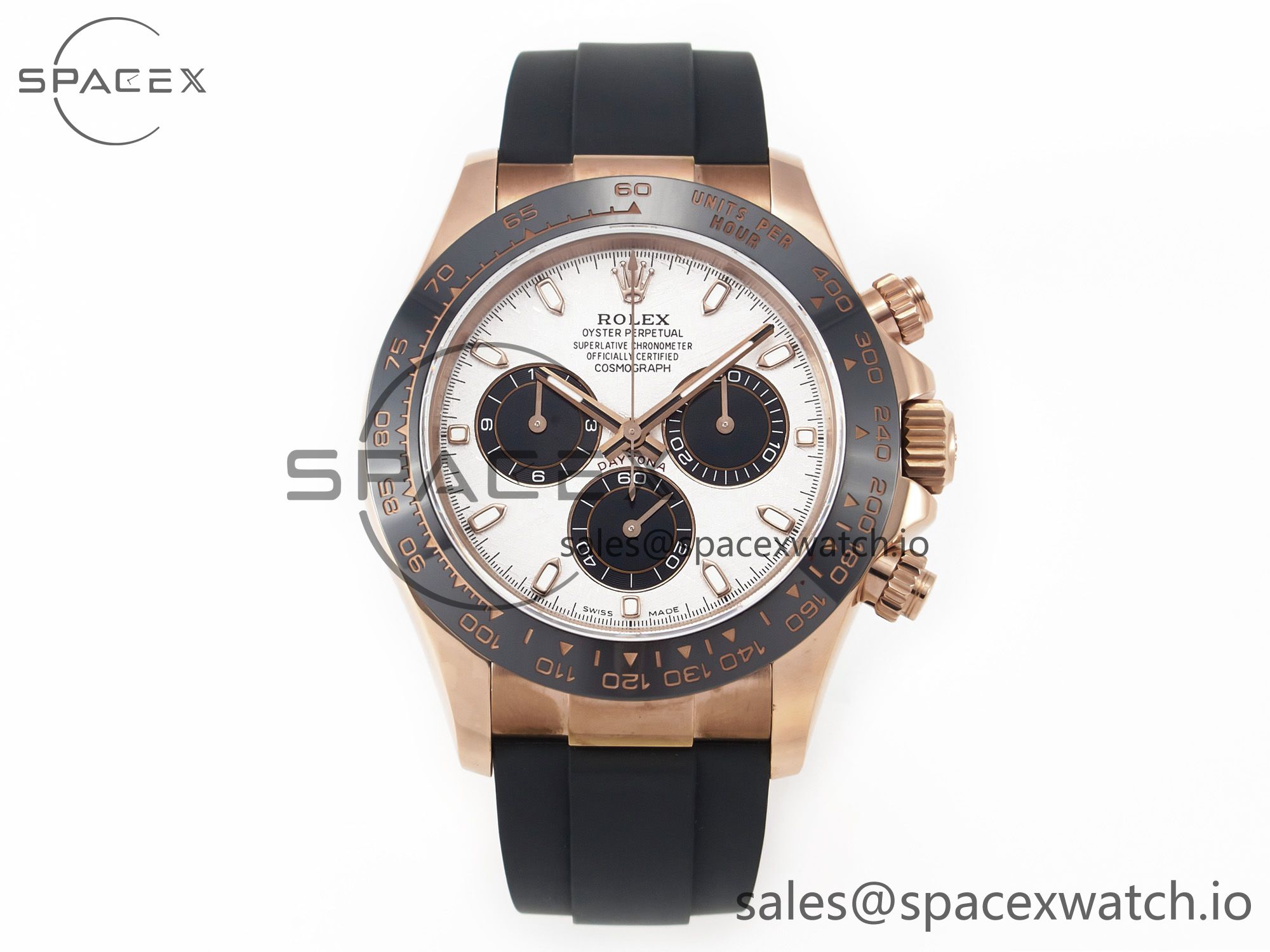 IMG_5602 拷贝 Daytona 116515 QF 1:1 Best Edition Meteorite Dial on Oysterflex Strap SH4130 V3 (Gain Weight) - Image 1