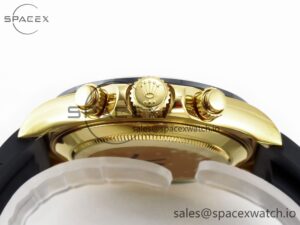Daytona 116518 QF 1:1 Best Edition YG/Black Dial on Oysterflex Strap SH4130 V3 (Gain Weight) - Image 14