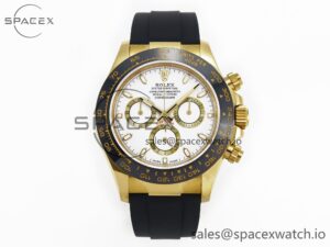 Daytona 116518 QF 1:1 Best Edition White Dial on Oysterflex Strap SH4130 V3 (Gain Weight)