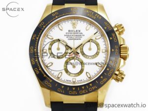 Daytona 116518 QF 1:1 Best Edition White Dial on Oysterflex Strap SH4130 V3 (Gain Weight) - Image 2