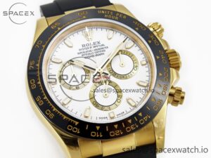 Daytona 116518 QF 1:1 Best Edition White Dial on Oysterflex Strap SH4130 V3 (Gain Weight) - Image 3