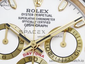 Daytona 116518 QF 1:1 Best Edition White Dial on Oysterflex Strap SH4130 V3 (Gain Weight) - Image 10
