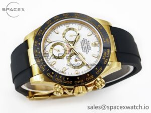 Daytona 116518 QF 1:1 Best Edition White Dial on Oysterflex Strap SH4130 V3 (Gain Weight) - Image 7