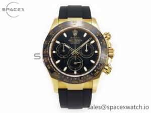 Daytona 116518 QF 1:1 Best Edition Black Dial on Oysterflex Strap SH4130 V3 (Gain Weight)